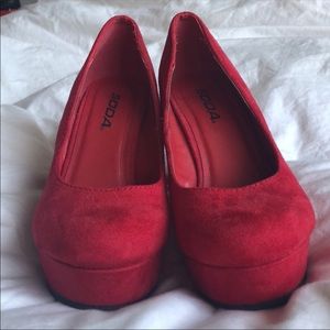 BOGO Red Platform Heels